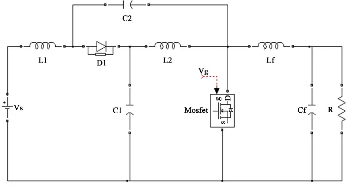 Figure 2. Voltage-fed quasi Z-source DC-DC converter.                                            