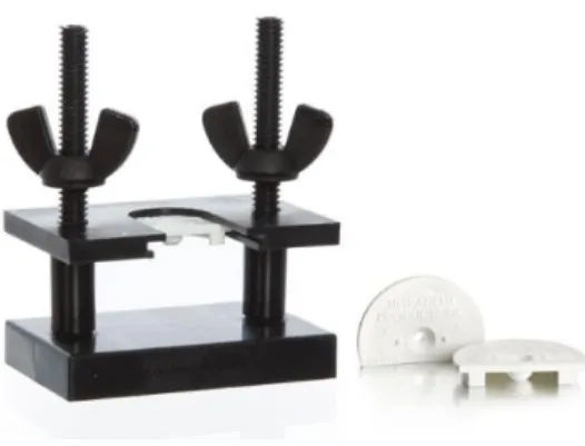 Figure 2.1: Bonding Clamp and Bonding Mold Inserts (From ultradent.com). 