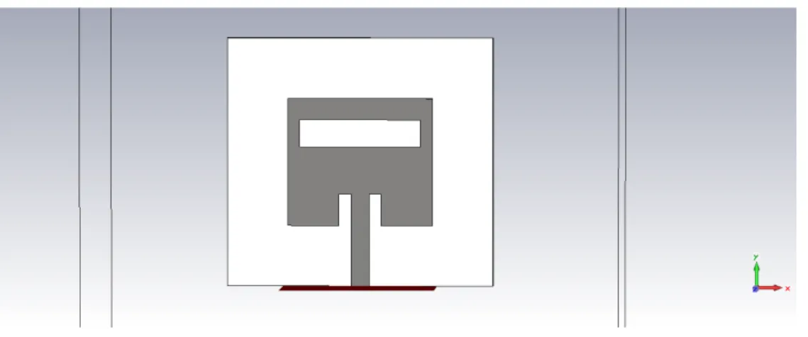 Figure 1: Geometry of Dual Band Microstrip Antenna 