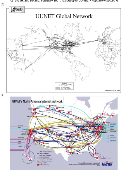 Figure 7: Example marketing map showing the Internet network of UUNET, one of the largest 