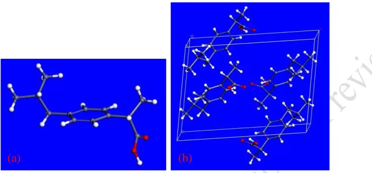 Figure 2 Molecular diagram showing (a) molecular structure and (b) intremolecular packing in the 