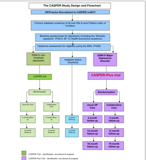 Figure 1 Design and flowchart of the CASPER study.