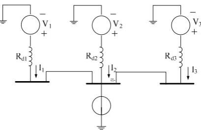 Figure 2. Equivalent circuit of parallel DGs 