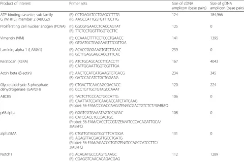 Table 1 Quantitative PCR primers used in this study