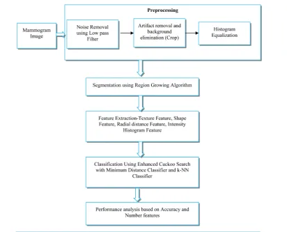 Figure 1. Flow Graph for breast cancer classification system.                                  