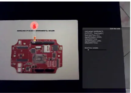 Figure 6. AR view of the micro-electronics experiment.                     