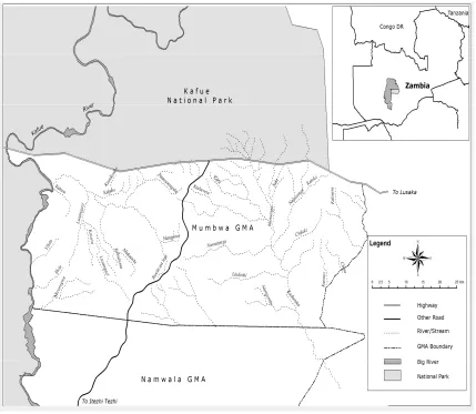 Figure 3. Location of study area, Zambia. 