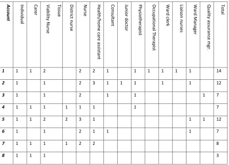 Table 1: Number of People Interviewed by Account 