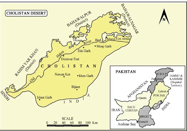Figure 1. Location map of the Cholistan desert. 