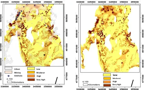 Figure 4. A GIS-geoprocessing model for geohazard sinkhole map. 