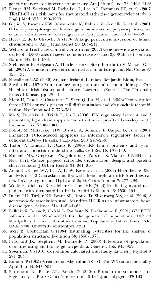 Table S2. European Substructure Ancestry Informative MarkersDistinguishing Northern European Populations