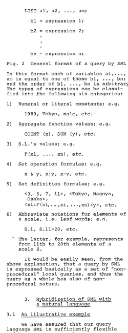 Fig. 2 General format of a query by SML 