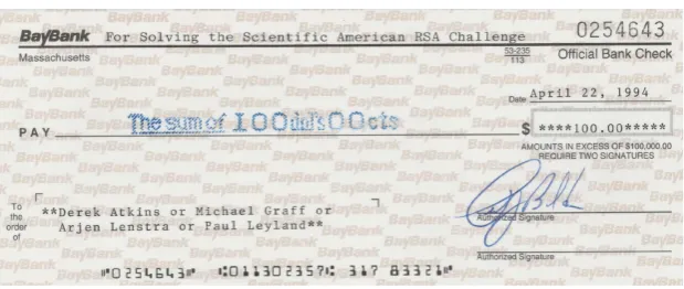 Figure 5.1 Proof of the factorization of the Scientiﬁc American challenge.