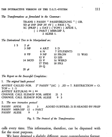 Fig. 5. The Protocol of the Transformations 