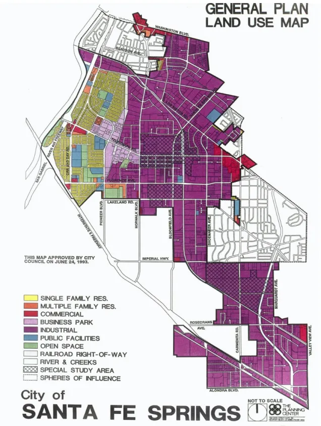 Figure 2-2: City of Santa Fe Springs General Plan Land Use Map 