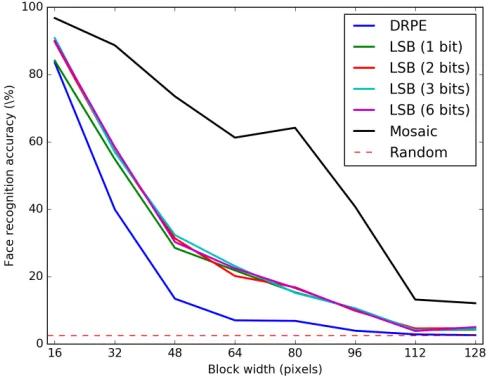 Figure 20: Face recognition accuracy for McPherson et al [11] classiﬁer