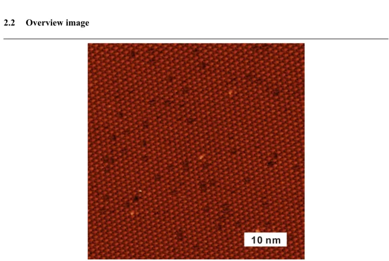 Fig.   S1.  High-resolution   STM   image   of   a   HBTP   monolayer   acquired   at   the   7A-graphite