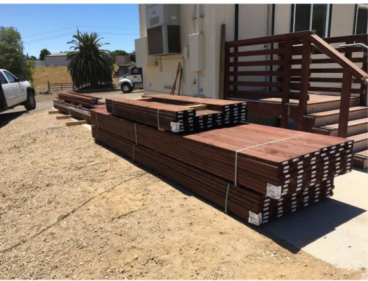 Figure 4: Rodeo Observation Deck Lumber Delivery