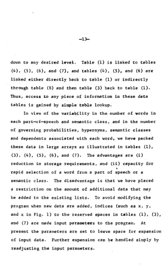 Table (i) is linked to tables 