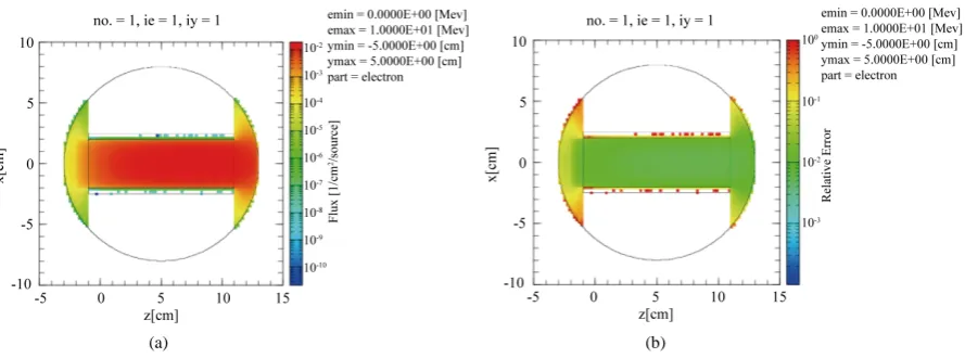 Figure 11. (a) Force density for high-current plasma beam and (b) force for high-current plasma beam