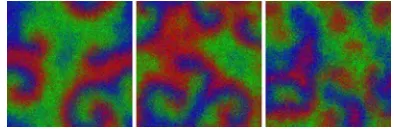FIG. 12. (Color online) Spatial arrangements in the EI (left)