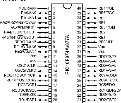 Figure 2.1: PIC 16F877A 
