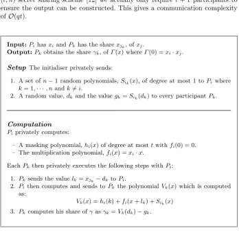 Fig. 3. An information theoretic, OLE-based multiplication protocol for MPC