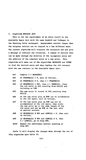 Table ii will display the changes rode through the use of 
