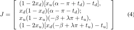 TABLE I: Analysis of equilibrium points