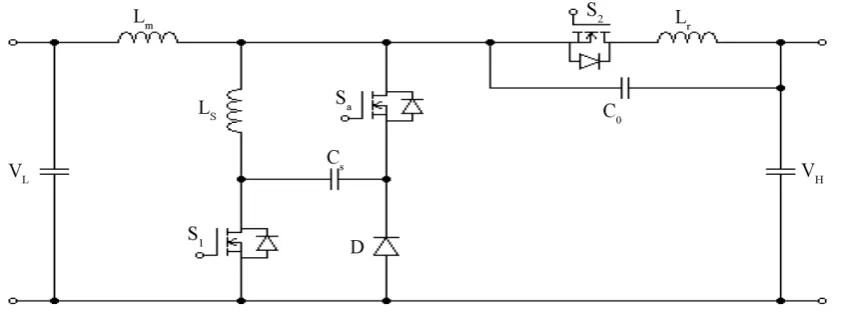 Figure 1. Proposed non-isolated topology with an active switch.                                                        