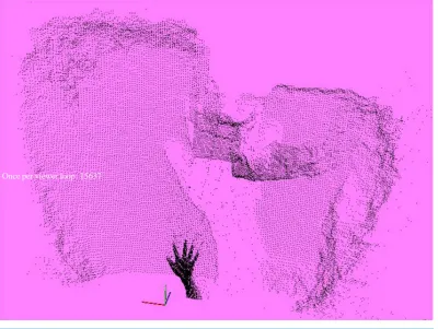 Figure 2. 3D point cloud of gesture scene. 