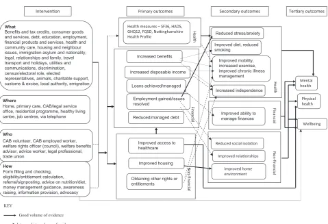Figure 2 Potential links between advice interventions and health outcomes.