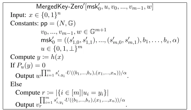 Figure 4: Description of Program� Me r ge d K e yZ e r o -[ m s k ′′0, u , v   0, . . 