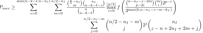 Fig. 6. A ﬁgure representing J , I and I′ and the form of a codeword in V ′.positions in J