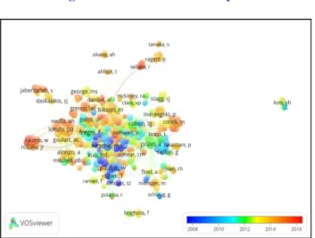 Figure 5: Authors published papers in transcrinal  direct current stimulation field and link between 