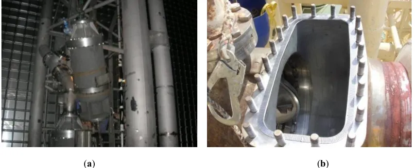 Figure 1. LNG cargo containment system maintenance task examples during dry docking. (a) Detaching a 
