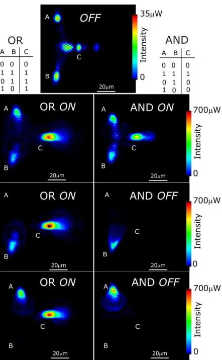 Fig.4). In Fig.4 the AND gate is obtained by lowering the Address power of C by 10% with respect to the 