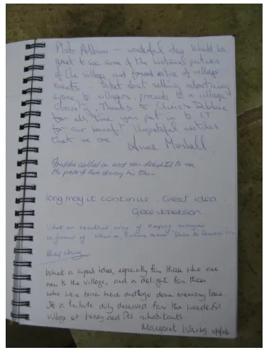 Figure 2. A Sample Page from the Wray Photo Display Comments Book. 