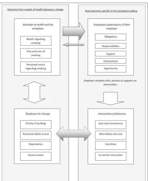 Figure 5 Conceptual model describing the nature of employees’ views of workplace smoking cessation or restriction interventions.