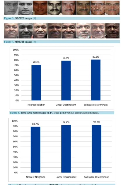 Figure 6. Time lapse performance on MORPH using various classification methods. 