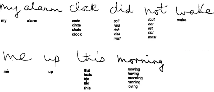 Figure 3: Collocational information used to re-rank and The words in italics (and those below) are deleted from further consideration