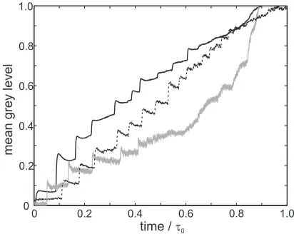 FIG. 2. High speed video images of the solidiﬁcation interface of an Ag-Cu alloy undercooled by 40 K prior to nucleation