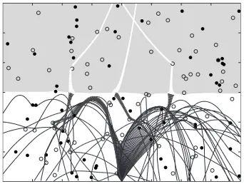 FIG. 3. Semiclassical trajectories of quasiparticles in a disor-