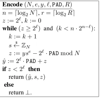 Figure 4: Encode algorithm