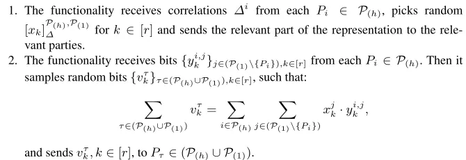 Fig. 10. Functionality for Half Authenticated Triples