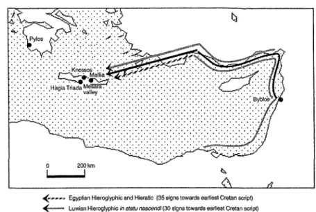 Diagram 2. Byblos and the North Syrian coast as two distinct focal points of transformative localisation of the intercontinental contributions towards