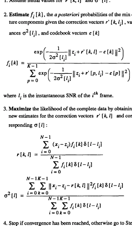 Figure 1 illustrates some typical compensation vectors obtained with the FCDCN algorithm, computed using the standard closetalking Sennheiser HMD-414 microphone and the unidirectional desktop PCC-160 microphone used as the target environment