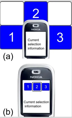 Figure 2. Two different designs for the context menu interaction 