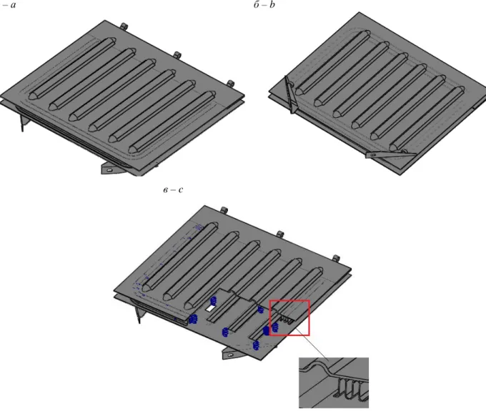 Fig. 1. Spatial computer model of the improved hatch cover design of the gondola car: 