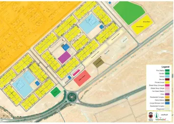 Figure 2. Al Salamat Community and Its Planned Land Use. (Source: Google Earth).